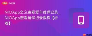 NIOApp怎么查看爱车维保记录_NIOApp查看维保记录教程【步骤】