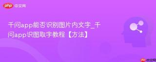 千问app能否识别图片内文字_千问app识图取字教程【方法】