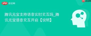 腾讯元宝支持语音实时交互吗_腾讯元宝语音交互开启【说明】