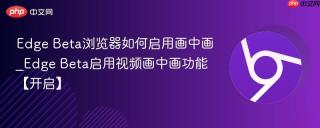 Edge Beta浏览器如何启用画中画_Edge Beta启用视频画中画功能【开启】
