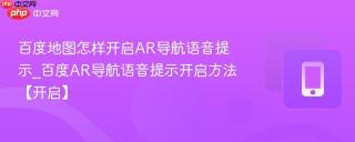 百度地图怎样开启AR导航语音提示_百度AR导航语音提示开启方法【开启】