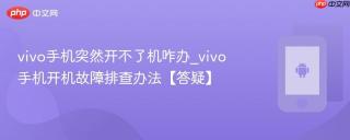 vivo手机突然开不了机咋办_vivo手机开机故障排查办法【答疑】
