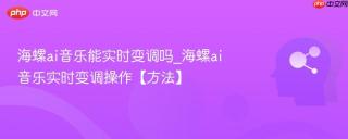 海螺ai音乐能实时变调吗_海螺ai音乐实时变调操作【方法】