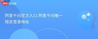 阿里千问官方入口 阿里千问唯一指定登录地址