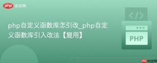 php自定义函数库怎引改_php自定义函数库引入改法【复用】