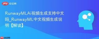 RunwayMLAi视频生成支持中文吗_RunwayML中文视频生成说明【解读】