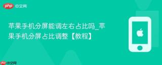 苹果手机分屏能调左右占比吗_苹果手机分屏占比调整【教程】