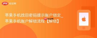 苹果手机找回密码提示账户锁定_苹果手机账户解锁流程【解锁】