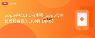 oppo手机CPU在哪看_oppo设备处理器查看入口说明【解答】