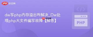 dw写php内存溢出咋解决_Dw处理php大文件编写故障【解答】
