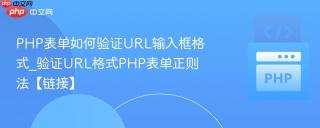 PHP表单如何验证URL输入框格式_验证URL格式PHP表单正则法【链接】