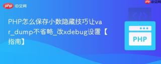PHP怎么保存小数隐藏技巧让var_dump不省略_改xdebug设置【指南】