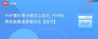 PHP算阶乘卡顿怎么优化_PHP阶乘性能慢速排查优化【技巧】