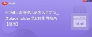 HTML5密码提示语怎么自定义_改placeholder显友好引导指南【指南】