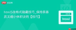 html5改格式隐藏技巧_保持原画质又缩小体积诀窍【技巧】