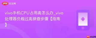vivo手机CPU占用高怎么办_vivo处理器负载过高排查步骤【指南】