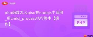php函数怎么piso在nodejs中调用_用child_process执行脚本【操作】