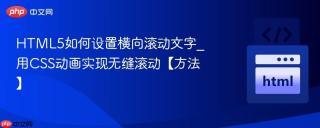 HTML5如何设置横向滚动文字_用CSS动画实现无缝滚动【方法】