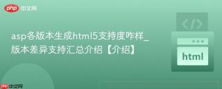 asp各版本生成html5支持度咋样_版本差异支持汇总介绍【介绍】