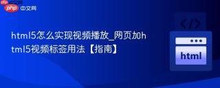 html5怎么实现视频播放_网页加html5视频标签用法【指南】