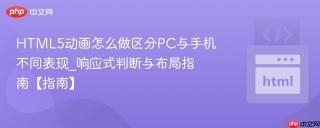 HTML5动画怎么做区分PC与手机不同表现_响应式判断与布局指南【指南】