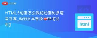HTML5动画怎么做给动画加多语言字幕_动态文本替换说明【说明】