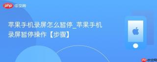 苹果手机录屏怎么暂停_苹果手机录屏暂停操作【步骤】