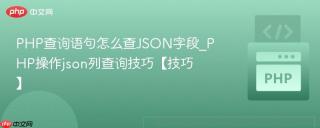 PHP查询语句怎么查JSON字段_PHP操作json列查询技巧【技巧】