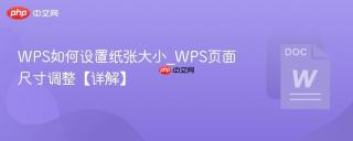 WPS如何设置纸张大小_WPS页面尺寸调整【详解】