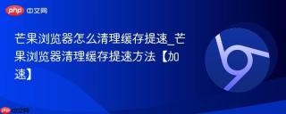 芒果浏览器怎么清理缓存提速_芒果浏览器清理缓存提速方法【加速】