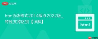 html5改格式2014版与2022版_特性支持区别【详解】