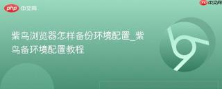 紫鸟浏览器怎样备份环境配置_紫鸟备环境配置教程