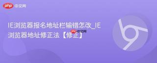 IE浏览器报名地址栏输错怎改_IE浏览器地址修正法【修正】