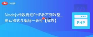 Nodejs传数据给PHP收不到咋整_确认格式与编码一致性【解答】