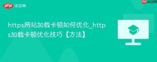 https网站加载卡顿如何优化_https加载卡顿优化技巧【方法】