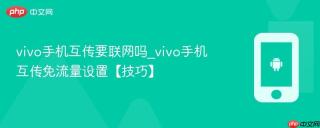 vivo手机互传要联网吗_vivo手机互传免流量设置【技巧】