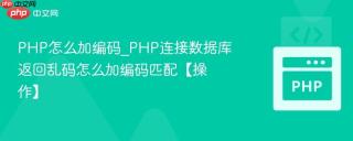 PHP怎么加编码_PHP连接数据库返回乱码怎么加编码匹配【操作】