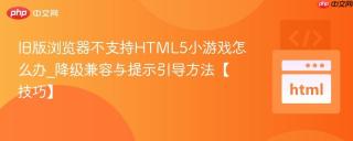 旧版浏览器不支持HTML5小游戏怎么办_降级兼容与提示引导方法【技巧】