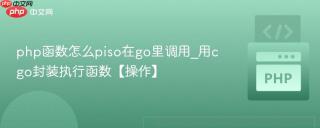 php函数怎么piso在go里调用_用cgo封装执行函数【操作】