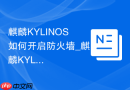麒麟KYLINOS如何开启防火墙_麒麟KYLINOS开防火墙教程【防护】