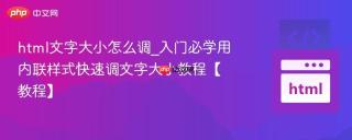 html文字大小怎么调_入门必学用内联样式快速调文字大小教程【教程】