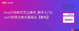 html5改格式怎么操作_新手入门html5转常见格式基础法【教程】