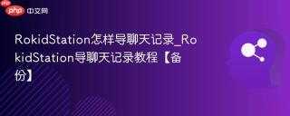 RokidStation怎样导聊天记录_RokidStation导聊天记录教程【备份】