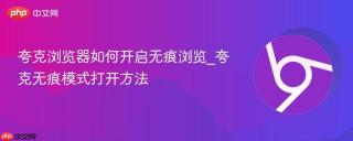 夸克浏览器如何开启无痕浏览_夸克无痕模式打开方法