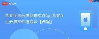 苹果手机分屏能拖文件吗_苹果手机分屏文件拖拽法【传输】