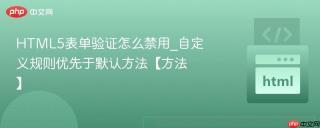 HTML5表单验证怎么禁用_自定义规则优先于默认方法【方法】