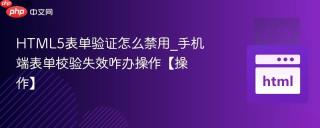 HTML5表单验证怎么禁用_手机端表单校验失效咋办操作【操作】