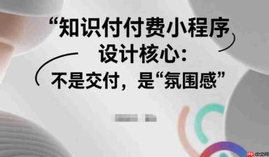 知识付费小程序设计核心:不是交付,是“氛围感”