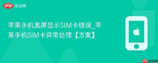 苹果手机黑屏显示SIM卡错误_苹果手机SIM卡异常处理【方案】