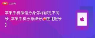 苹果手机微信分身怎样绑定不同号_苹果手机分身绑号步骤【账号】